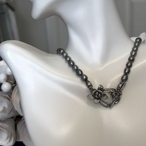 Silpada silver and grey pearl necklace